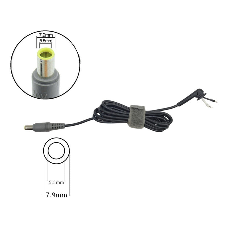 Cable Repuesto Para Reparar Cargador Lenovo 7.9x5.5mm 1.8m